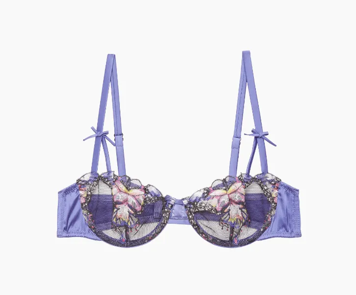 FLEUR DU MAL Butterfly Embroidered Bra & Thong 6. Sultre Boutique.